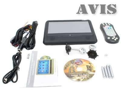 Навесной монитор на подголовник AVIS AVS0933T 9" c DVD (черный)