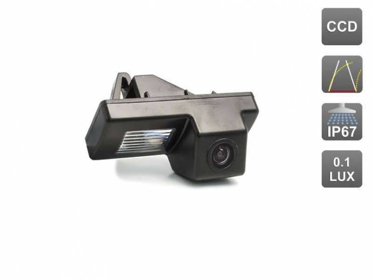CCD штатная камера заднего вида с динамической разметкой AVIS Electronics AVS326CPR для TOYOTA LAND CRUISER 100 / LAND CRUISER PRADO 120 (в комплектации без запасного колеса на задней двери) (#094)